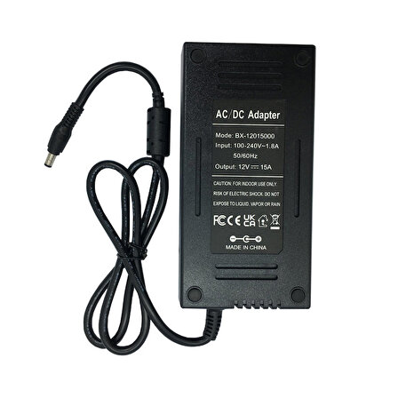 12v 15A adaptör 12volt 15 Amper adaptör jak çapı 5,5*2,5mm