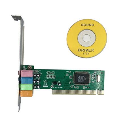 PCI ses kartı 5 kanal 4.1 Surround 3D PC PCI ses kartı CMI8738 çip