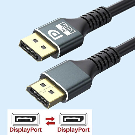 Display kablo 8k UHD v1.4 Display port DP erkek erkek kablo 2m