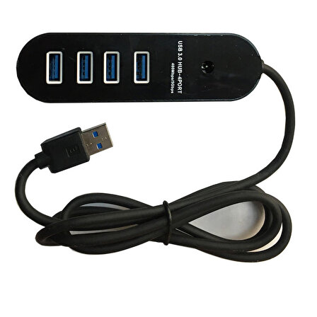 4 port Usb 3.0 çoklayıcı hub 1m kablolu power girişli usb 3.0 hub