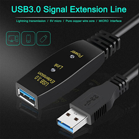 Usb 3.0 Extension uzatma kablo usb 3.0 güçlendirilmiş kablo 10m