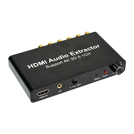 HDMI 4K Audio Extractor 5.1 Dijital Analog Ses Kod Çözücü 24-Bit DAC