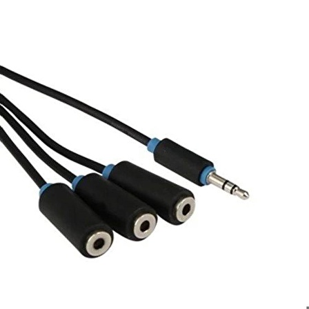 HYTECH HY-B110 5+1 ses sistemi kablosu 3.5mm stereo erkek to 3x3.5mm dişi