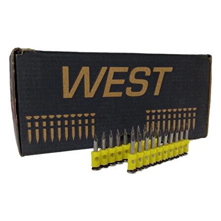 West 2.7X25 mm Metal Beton Uygulamaları Için Pin Çiviler 1 Kutu 900 Adet Çivi Gazsız