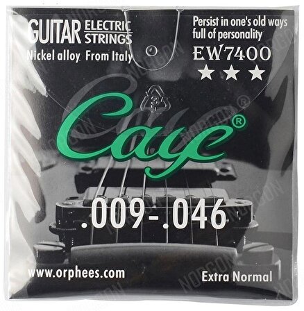 Orphee EW7400 Elektro Gitar Teli 009-046 Nickel Alloy From Italy