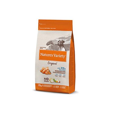 Natural Variety Somonlu Tahılsız Yetişkin Küçük Irk Köpek Maması 1.5 Kg