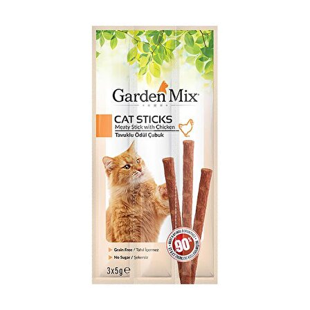 Garden Mix Tavuklu Stick Kedi Ödül Maması 3 Adet 15 Gr
