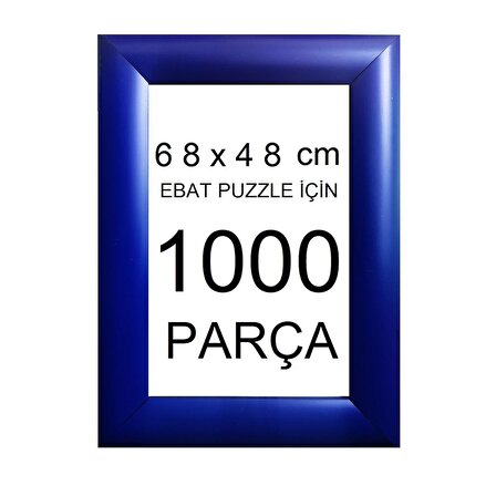 Sar Plus Balıksırtı Puzzle Çerçevesi 1000 Parça Için Ebat 68cmx48cm Lacivert