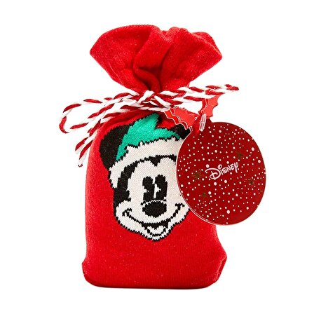 Mickey Mouse Yılbaşı Christmas Soket Çorap 36-38 Numara