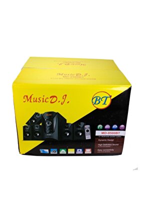 Music D.J Md-9500bt 5&#43;1 Bluetooth Surround Hoparlör Sistemi musıc 9500