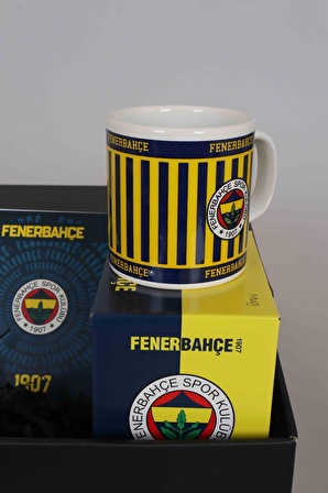 DEKOMUS GIFT BOX ÖZEL KUTULU LİSANSLI FENERBAHÇE KUPA,AJANDA,HYBRIT TÜKENMEZ KALEM SETİ 