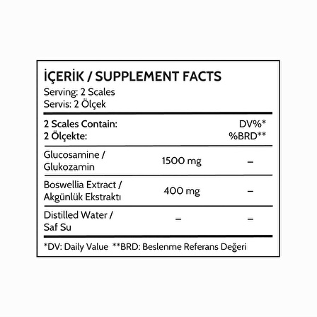 Biomet BMT S1 Glukozamin Ak Günlük Ekstresi 500 ml