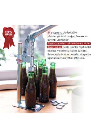 Şişe Kapatma Aleti 1.sınıf Soda Gazoz Kapağı Kapama Makinası 500 Adet Kapak