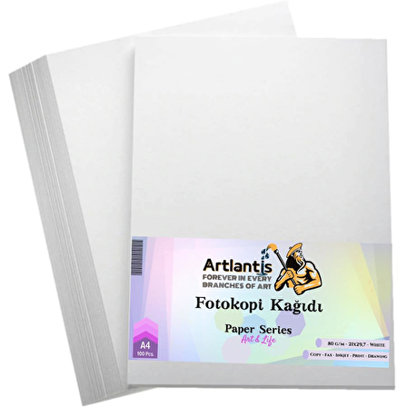Fotokopi Kağıdı A4 Boy Artlantis 21x29,7 A4 Kağıt 100 Adet 1 Paket