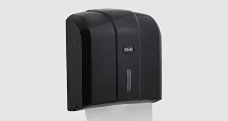 Vialli Kh 300b Z Katlı Kağıt Havlu Dispenseri - Siyah - Kapasite 300 Kağıt