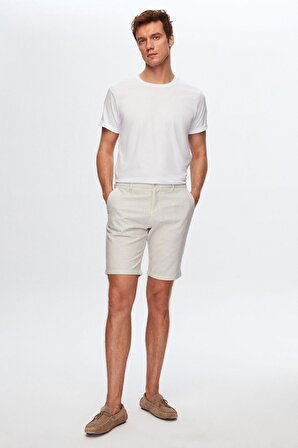 Ds Damat Slim Fit Beyaz %100 Pamuk T-Shirt 4HC141996753M 4HC141996753M