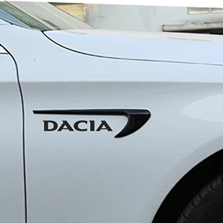 Dacia Logan için Yan kapı ve Çamurluk uyumlu havalandırma görünümlü marka yazılı aksesuar set