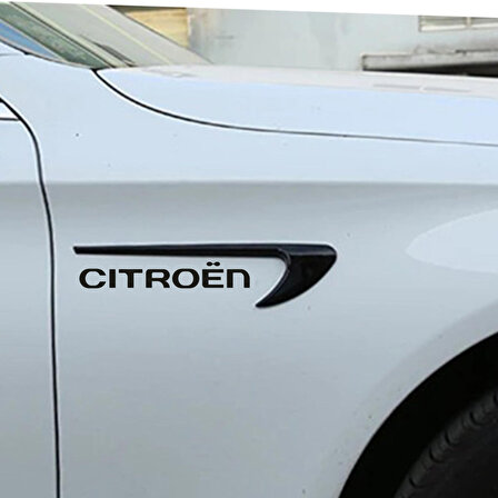 Citroen C-Elysee için Yan kapı ve Çamurluk uyumlu havalandırma görünümlü marka yazılı aksesuar set