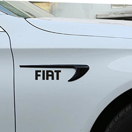 Fiat Egea için Yan kapı ve Çamurluk uyumlu havalandırma görünümlü marka yazılı aksesuar set
