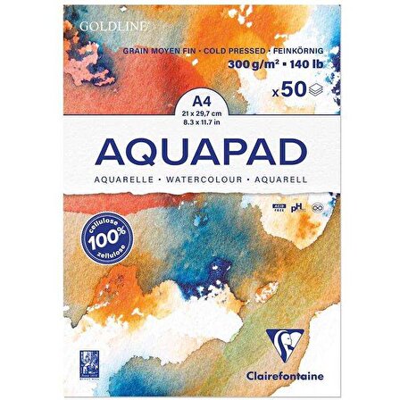 Clairefontaine Goldline Aquapad A4 300g 70yp Sulu Boya Blok / 975721