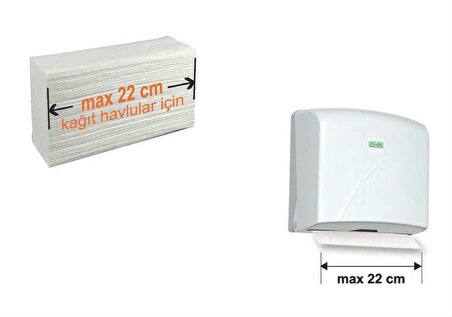 Vialli K2 Z Katlı Kağıt Havlu Dispenseri Mini 200'lü Beyaz