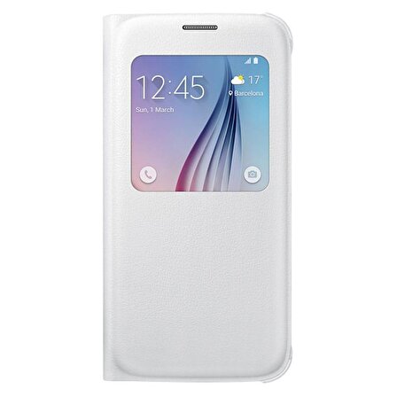 Galaxy S6 S-View Cover (Deri Görünümlü) EF-CG920P