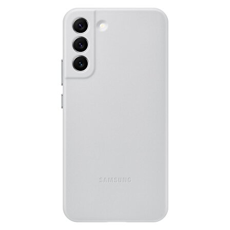 Samsung Galaxy S22+ Leather Cover Açık Gri
