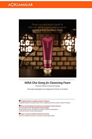 Kırışıklık Karşıtı Bitkisel Öz İçerikli Temizleme Köpüğü180ml MISA Cho Gong Jin Cleansing Foam