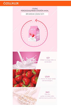 Aydınlatıcı Yaprak Make(Çilek-Süt) APIEU Strawberry Milk One-Pack