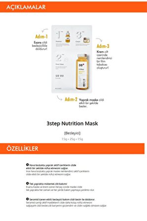 3 Aşamalı Yoğun Besleyici Maske (15g) 3 step Nutrition Mask