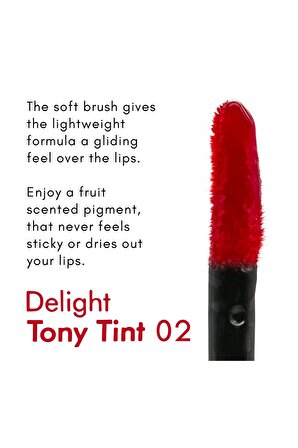 Tonymoly Dudak Parlatıcısı Delight TONY Nemlendirici Renklendirici Çilek Kırmızı Dudak Bakımı 8ml