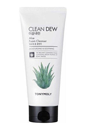 Tonymoly Yüz Temizleme Köpüğü Clean Dew Hassas Ciltler İçin Aloe Vera Cilt Bakımı 180ml