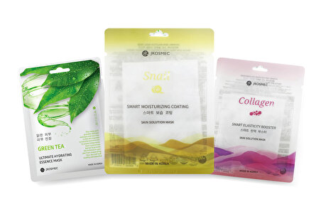 Jkosmec Green Tea-Solution Snail-Solution Collagen Avantaj Paketi
