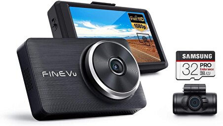 FineVu LX2000 FullHD 2 Kameralı IPS Kod Ekranlı ARAÇ KAMERASI