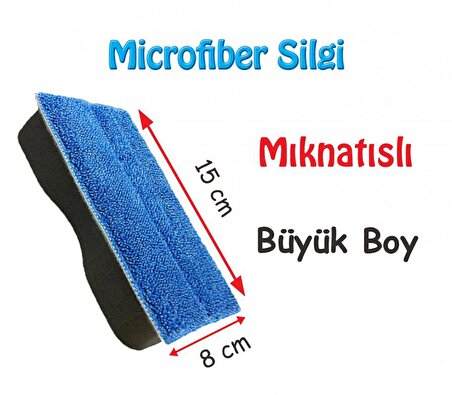 Mikrofiber Tahta Silgisi-Mıknatıslı-12 lİ