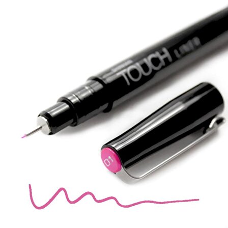 Touch Liner Renkli  Çizim Kalemi 0,1mm New Pink