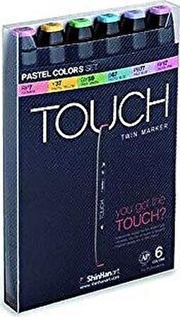 Touch Twin Marker florasan Colors set 6 adet    keçeli kalem