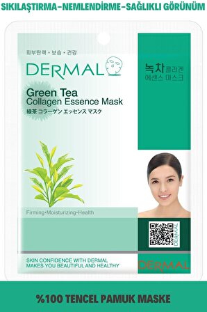 Dermal Yeşil Çay Özlü Kolajen Yüz Maskesi 23Gr