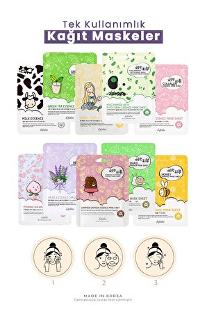 Onarıcı Salyangoz Özü İçeren Kağıt Maske Esfolio Snail Essence Mask Sheet