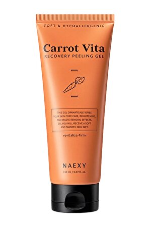 Beta Karoten içeren Aydınlatıcı Taneciksiz Gomaj Peeling NAEXY Carrot Vita Peeling Gel 150 ml