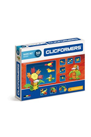 Clickformers Basic Set 50 Pcs Yaratıcı Sıradışı Yapım Oyuncağı Oyun Seti