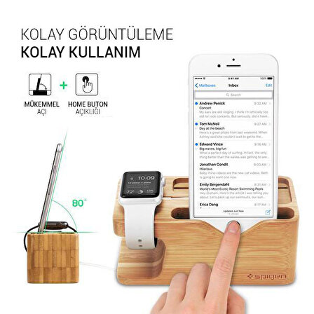 Spigen Apple Uyumlu Watch + iPhone Standı S370