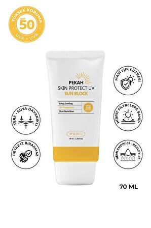 PEKAH Skin Protect Uv Sun BlockYoğun Nemlendirme Etkili Fiziksel Güneş Koruyucu 70ml 