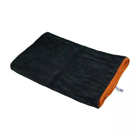 KLIN Drying Zero HD Mikrofiber Kurulama Havlusu 800 GSM (Siyah) - 90x70 Cm