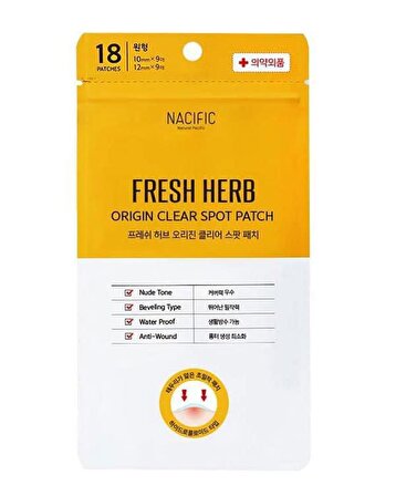Nacific Fresh Herb Origin Clear Spot Patch Akne Bandı 18 Adet 
