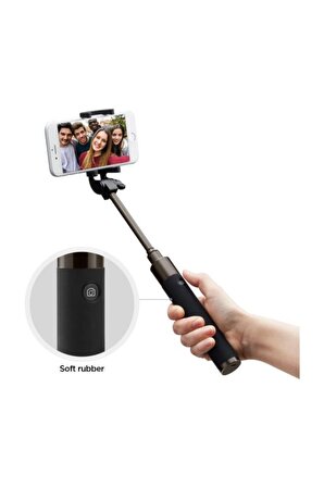 Spigen S530W Kablosuz Bluetooth Selfie Çubuğu (Tüm Cihazlara Uyumlu) Black - 000SS21746