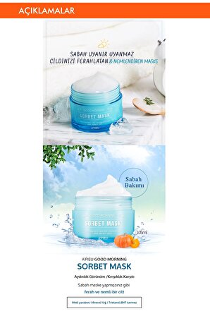 Nemlendirici Sabah Bakım Maskesi 105ml APIEU Good Morning Sorbet Mask