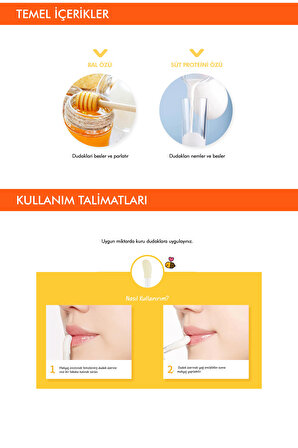 Süt ve Bal Özlü Nemlendirici Dudak Bakım Yağı APIEU Honey & Milk Lip Oil