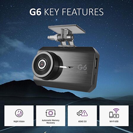 GNet G6Black FullHD Wi-Fi Türkçe Ön Araç Kamerası