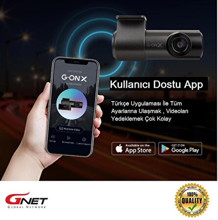 GNet GONX 2CH HDR FullHD Wi-Fi Araç Kamerası